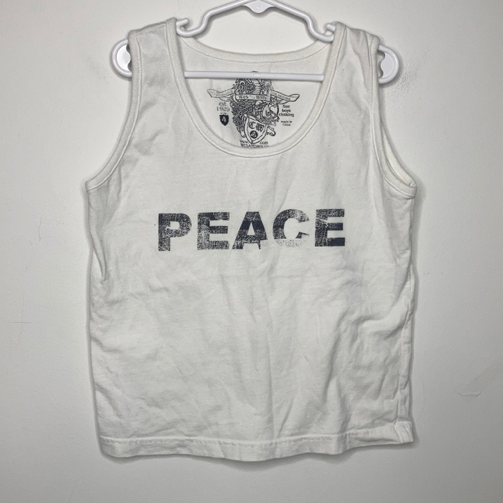 Wes and Willy peace tank top‎ size 4